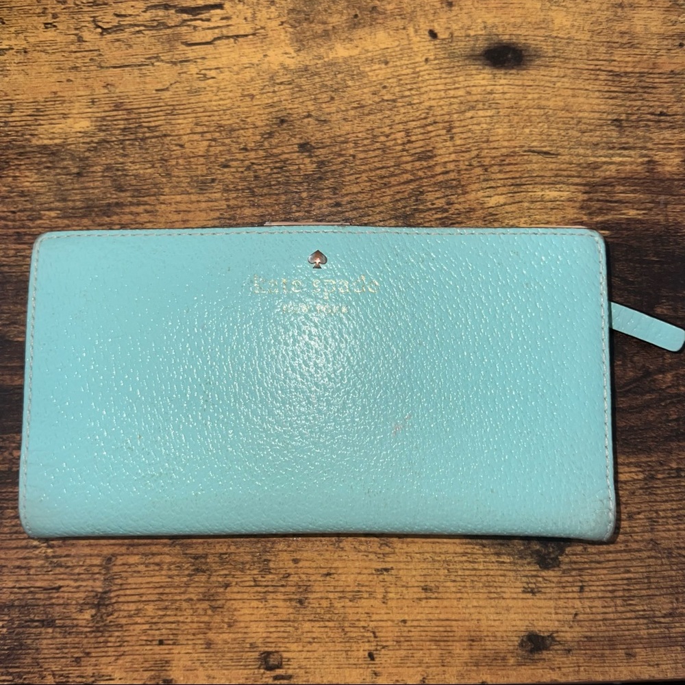 Kate Spade ♠️ Mint Two Fold Wallet